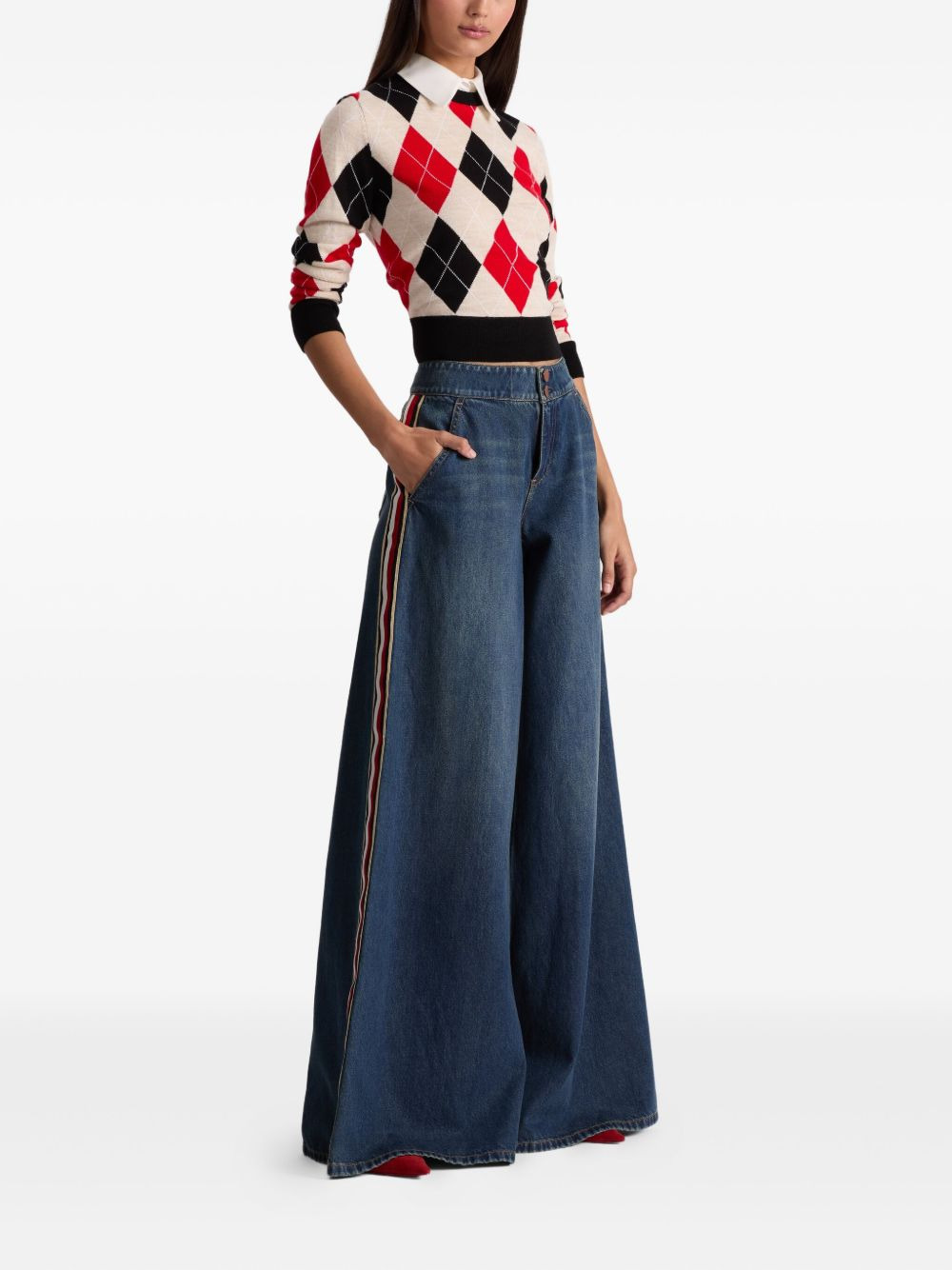 Carolann argyle-pattern sweater - 3