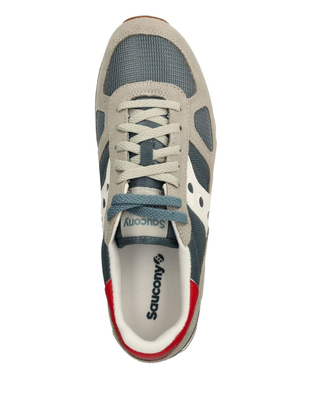 suede-panelled sneakers - 4