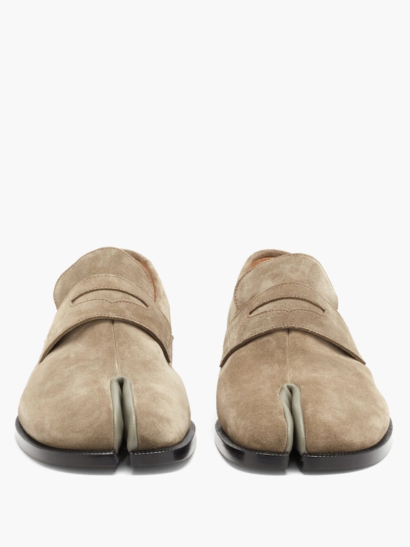 Tabi split-toe suede loafers - 4