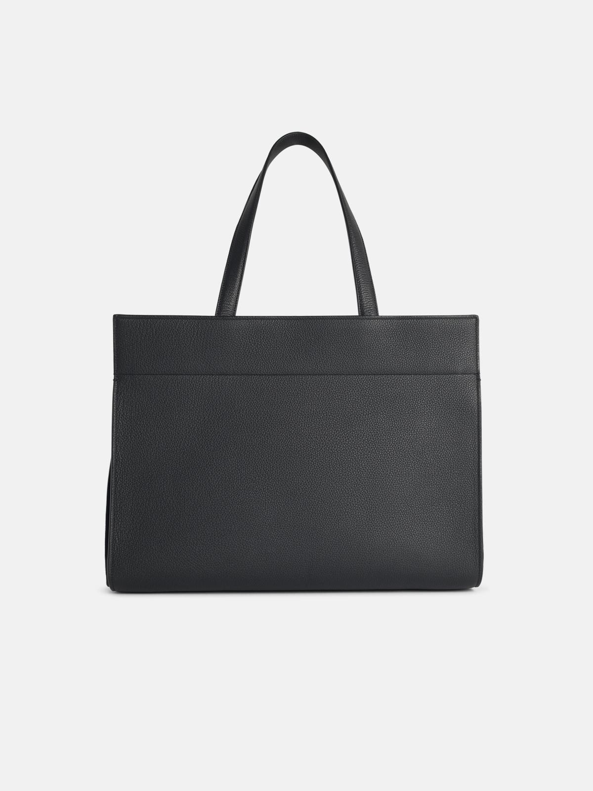 'CROSBY' BLACK LEATHER BAG - 3