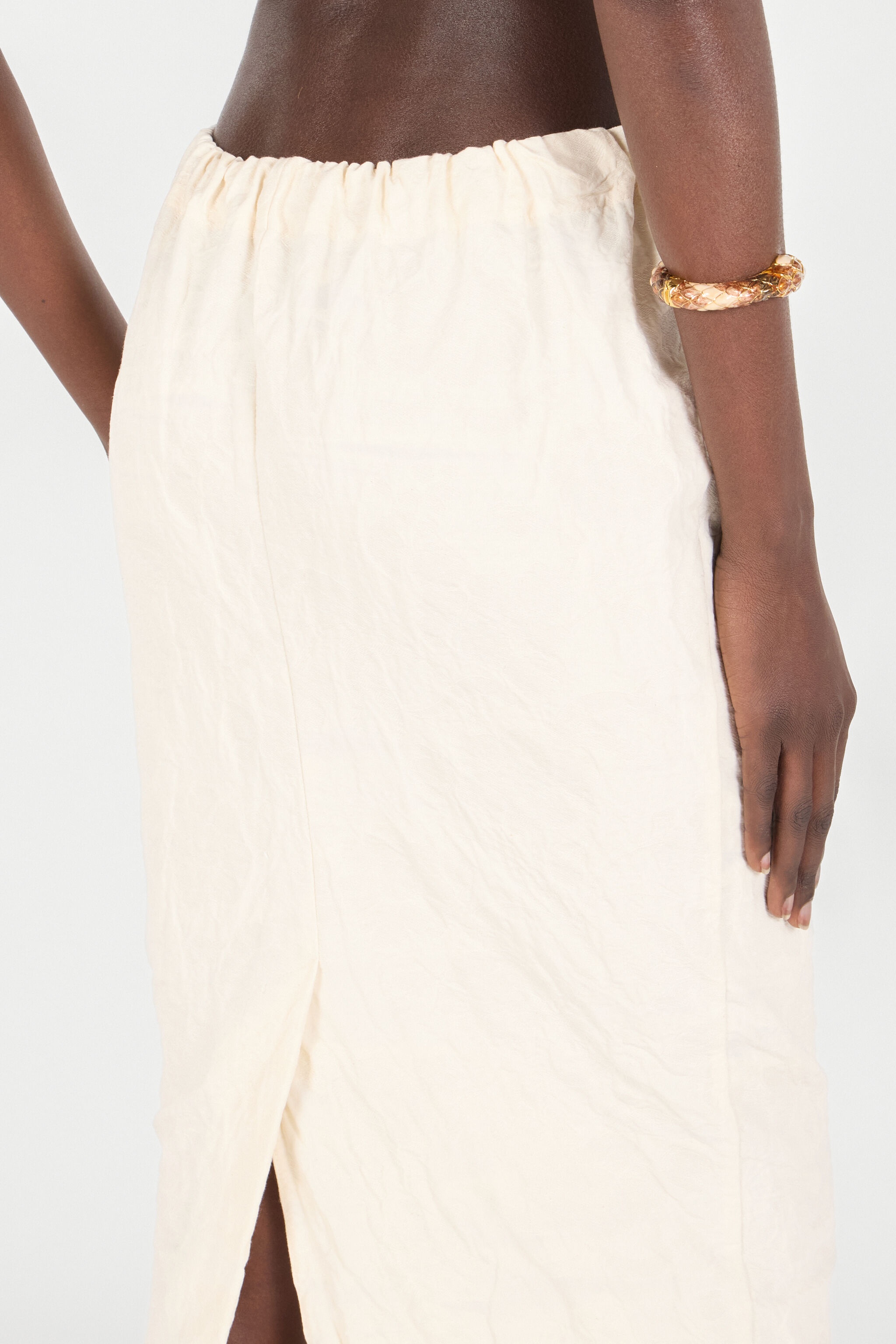 Midi Skirt with Drawstring - 7