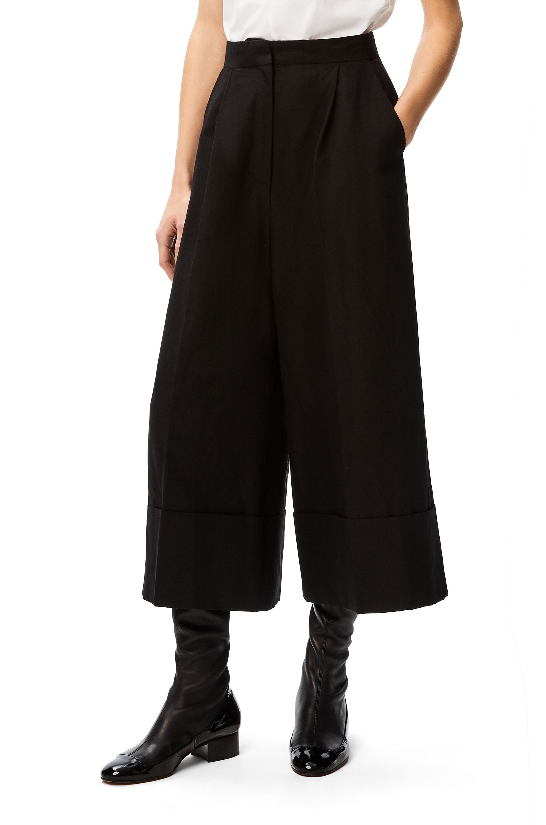 Culotte trousers in cotton and linen - 3