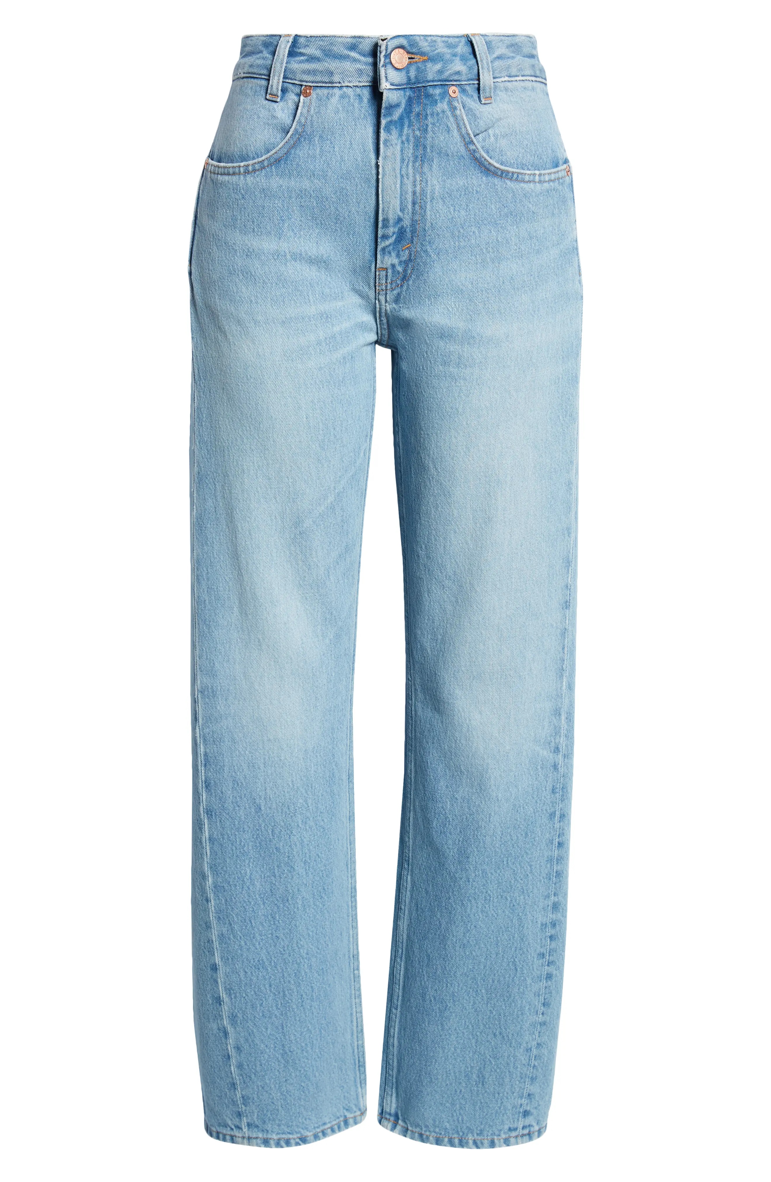 Ease High Waist Straight Leg Organic Cotton Denim Jeans - 6