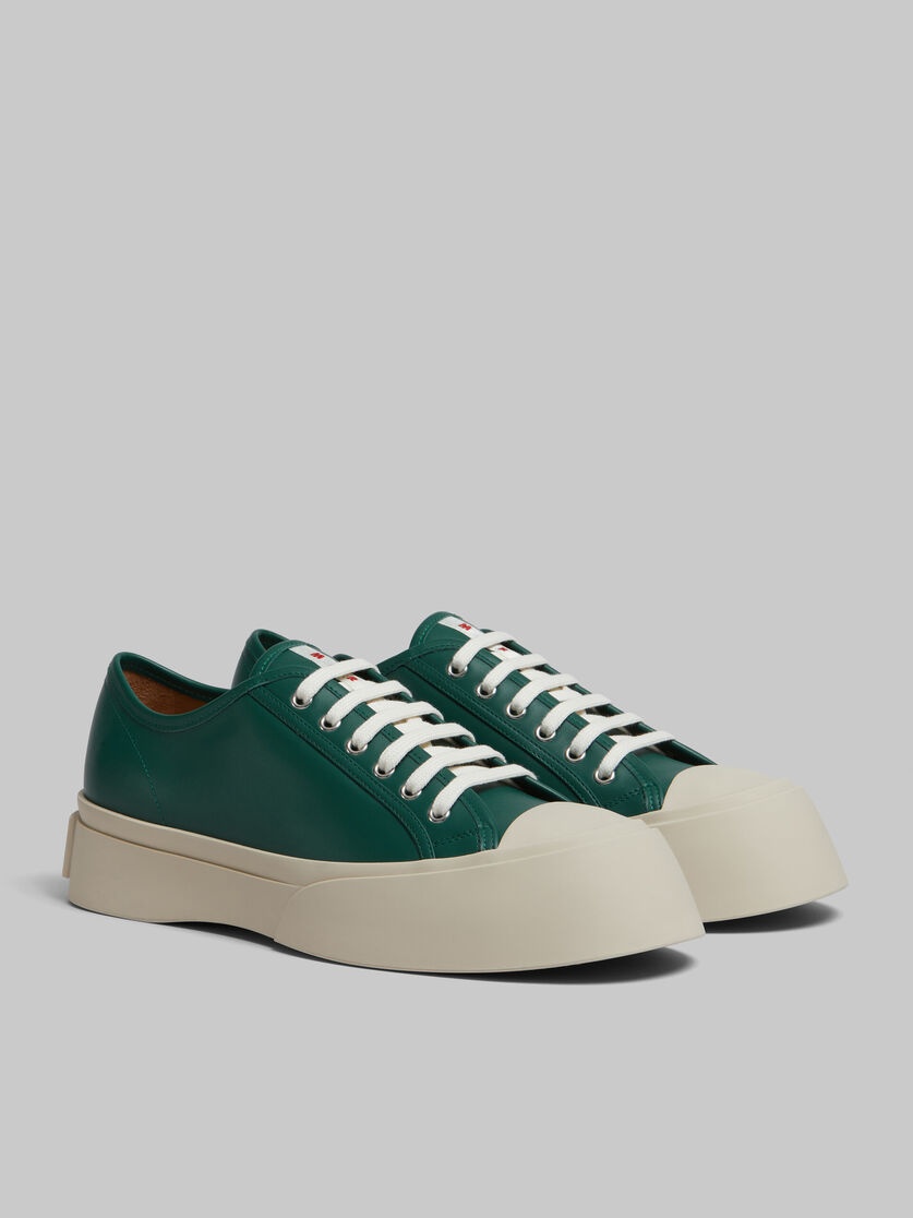 GREEN NAPPA LEATHER PABLO SNEAKER - 2