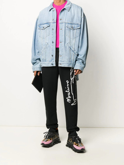 Moschino dungaree detail denim jacket  outlook