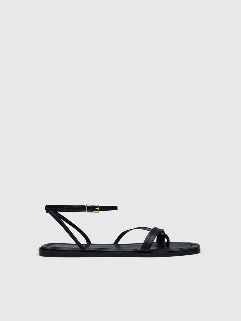 Miane Black Nappa Strappy sandals 1