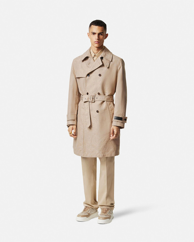 Barocco Jacquard Trench Coat 4