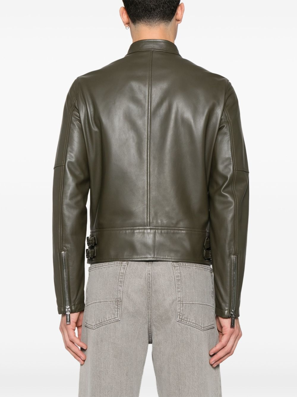 leather biker jacket - 4