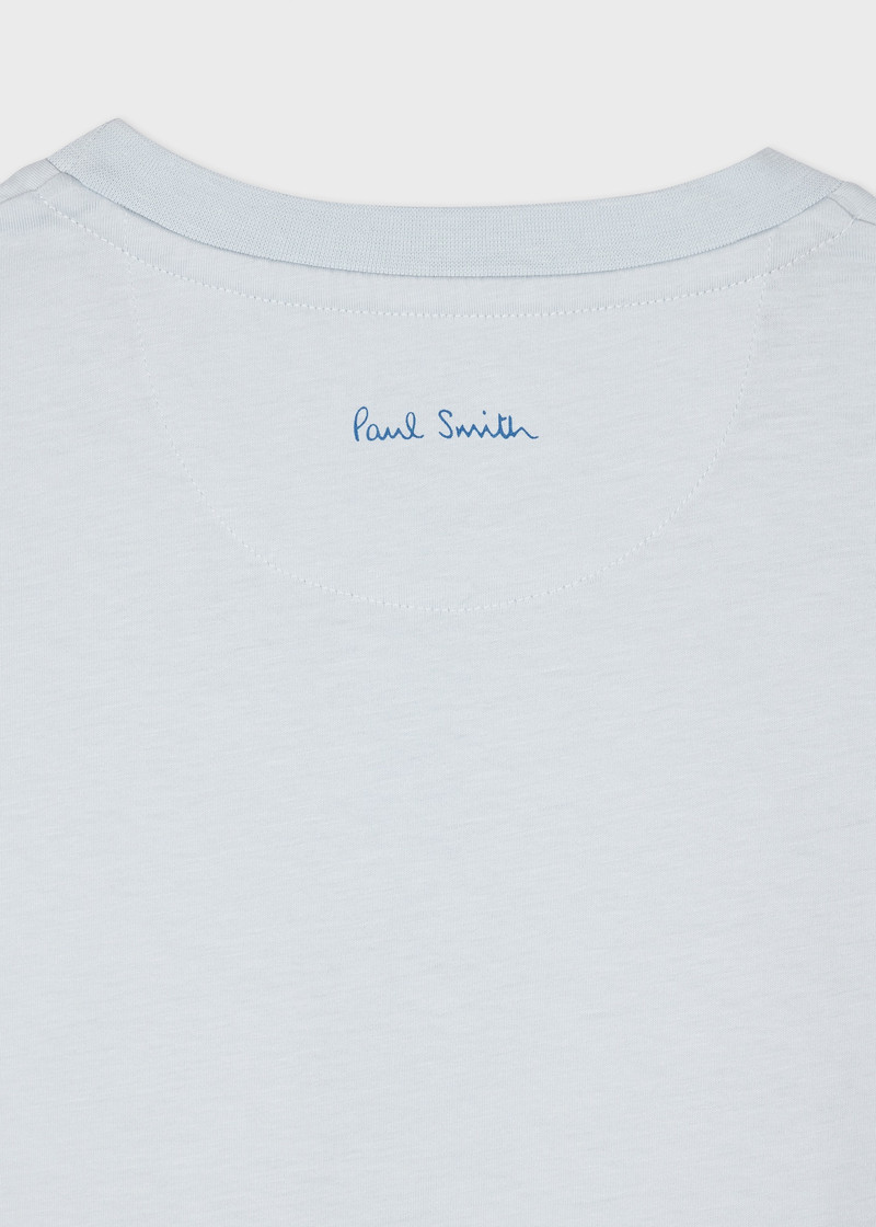 Paul Smith Light Blue 'Lumiere' Placement Print T-Shirt outlook