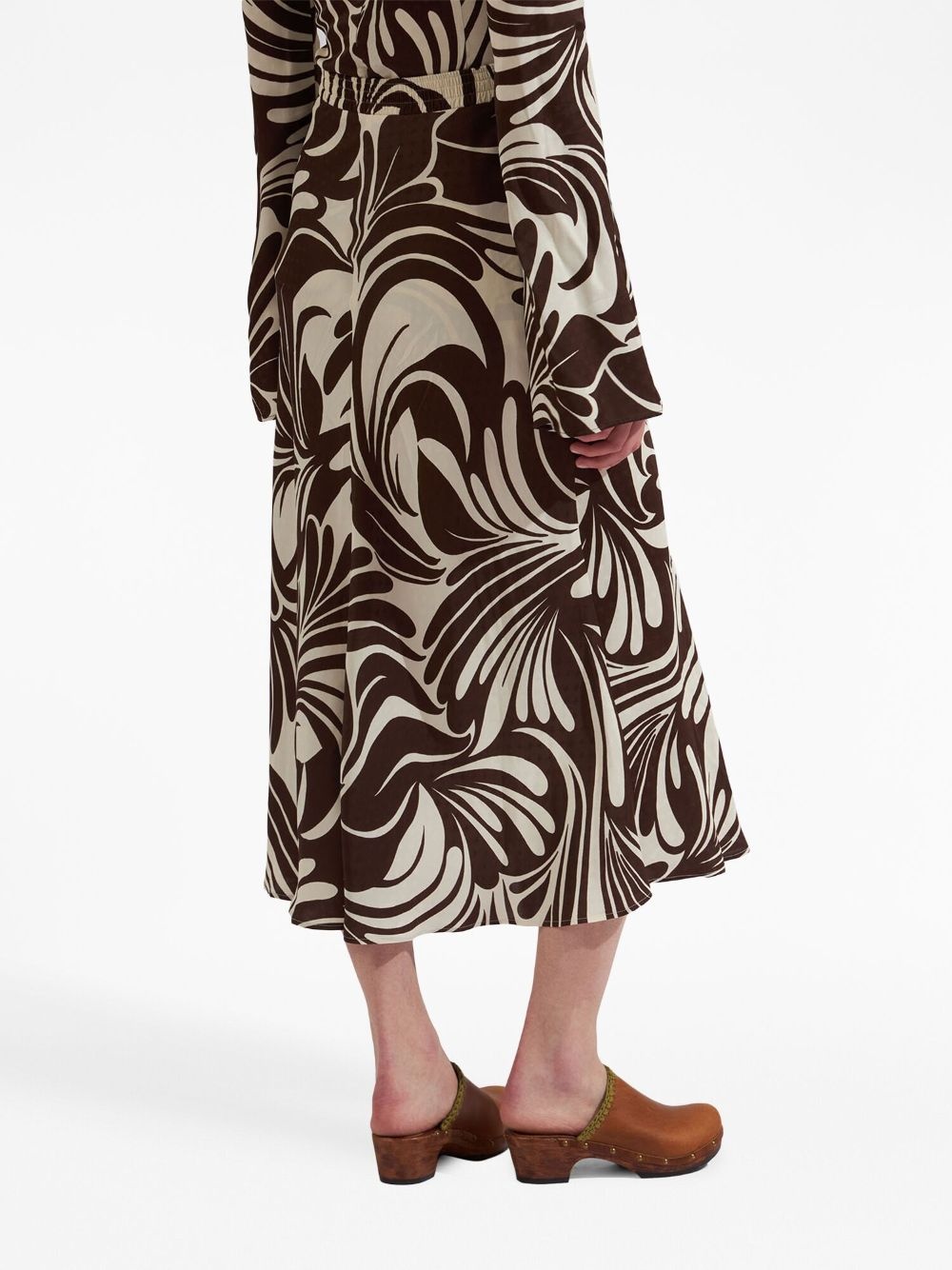 abstract-print midiskirt - 3