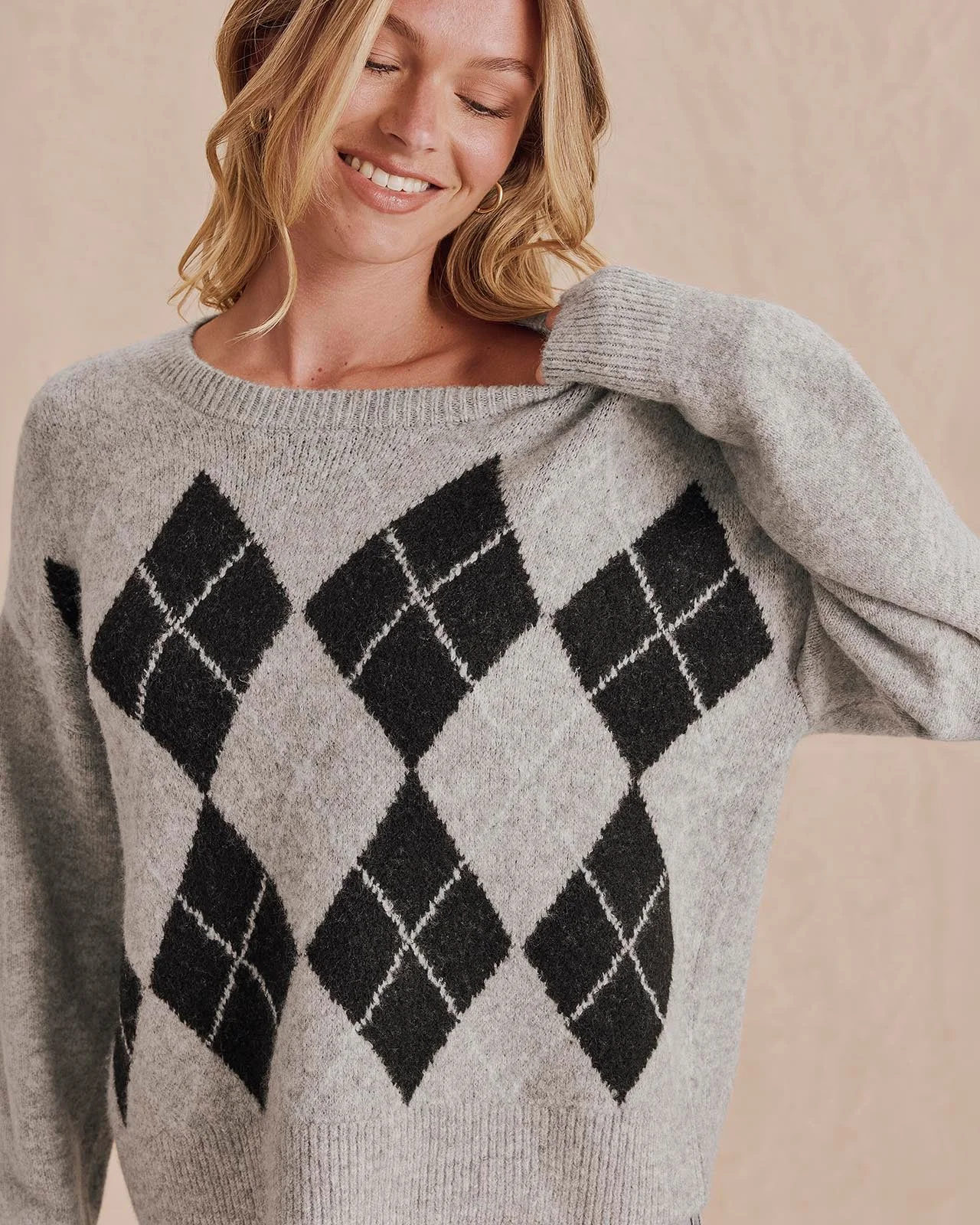 Astrid Argyle Sweater - 1