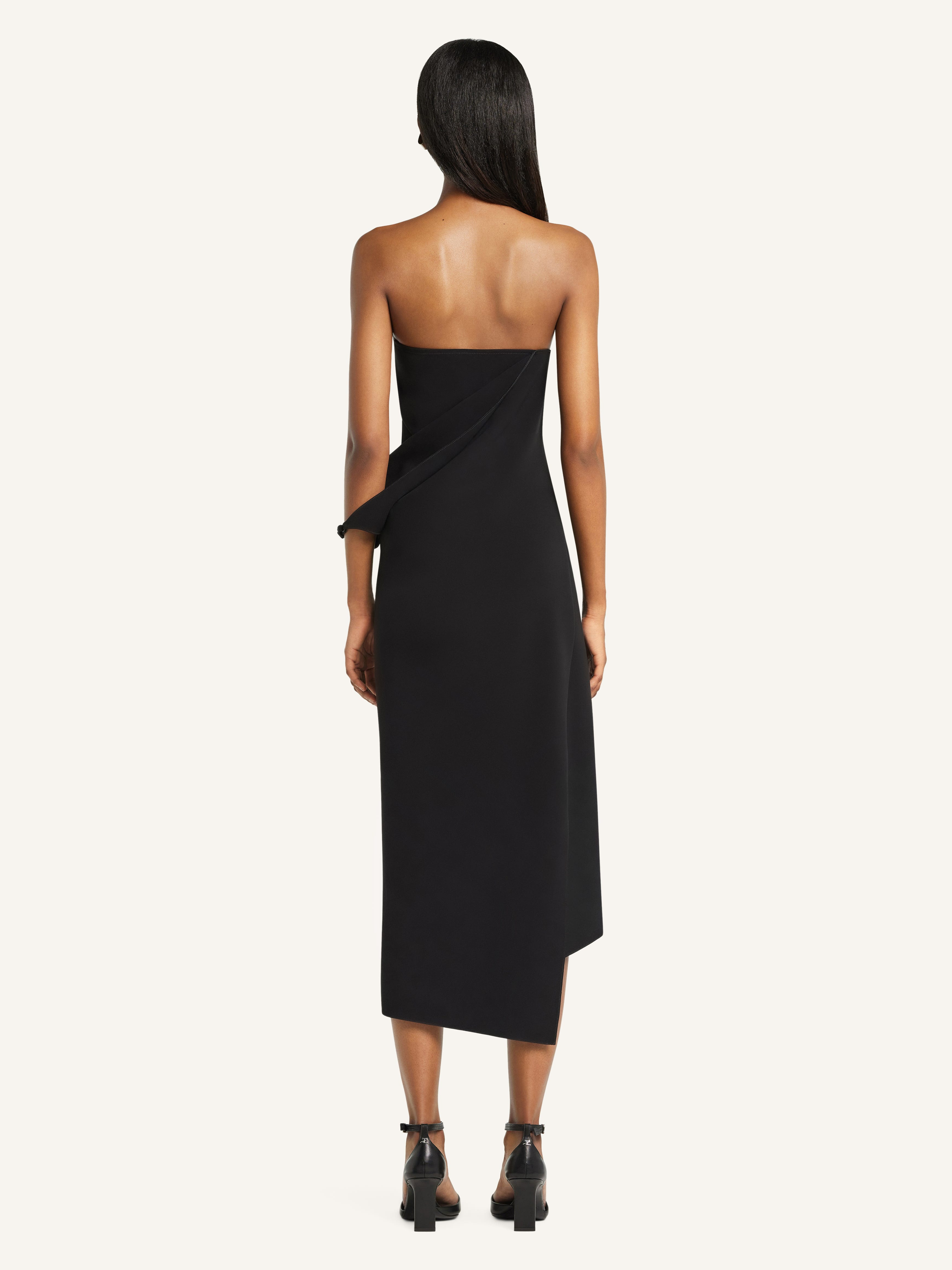DRAPED CRÊPE BUSTIER DRESS - 4