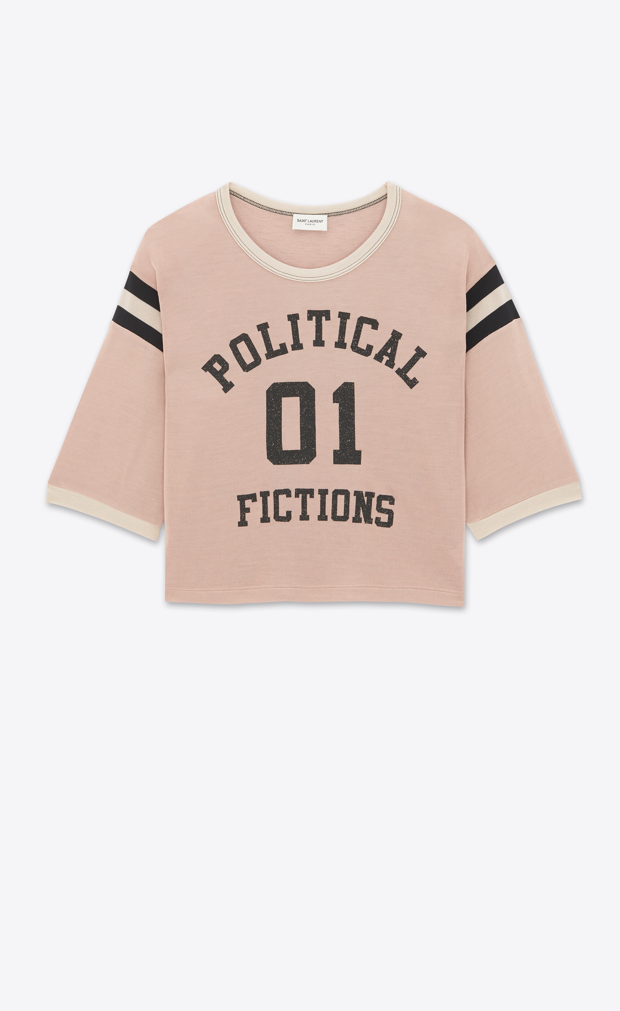 "political fiction" cropped t-shirt - 1