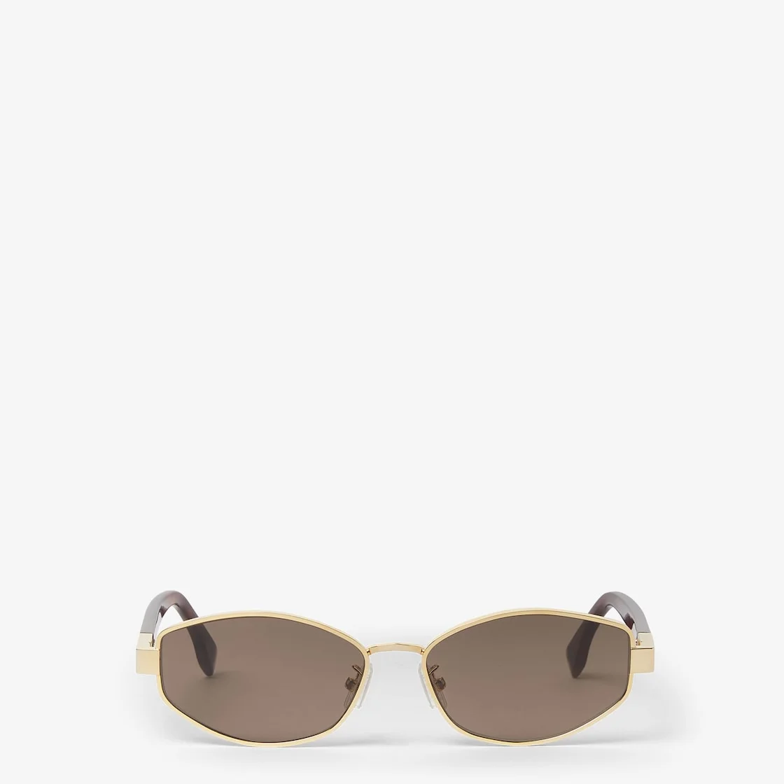 Baguette Gold-colored metal and acetate sunglasses - 1