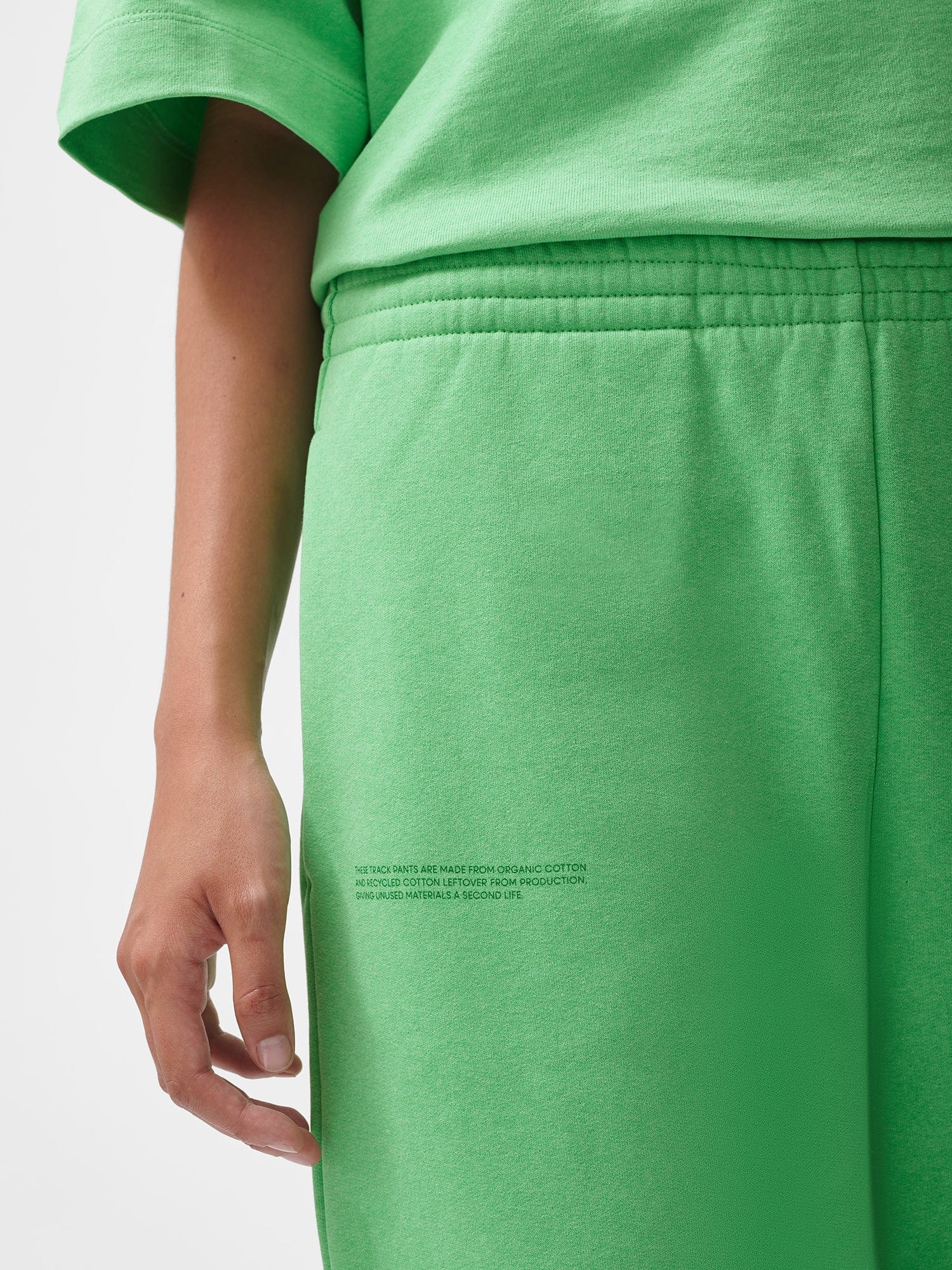 Womens Reclaimed Cotton Barrel-Leg Track Pants - Reclaim Jade - 3