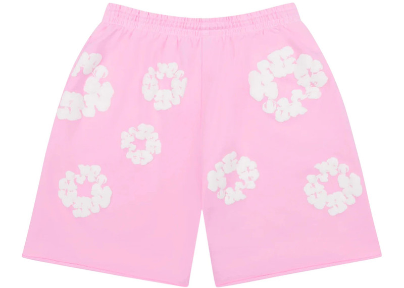 DENIM TEARS Denim Tears The Cotton Wreath Sweatshorts Powder Pink outlook