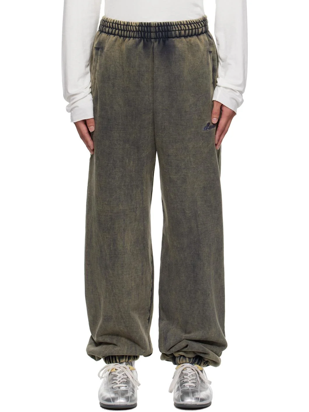 Gray Teddy ID Jogger Sweatpants - 1