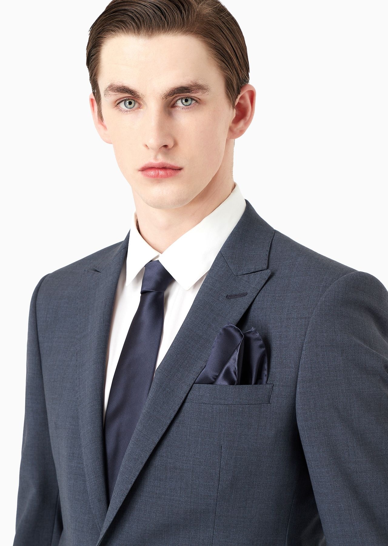 Pure silk pocket square with jacquard micro-motif - 3