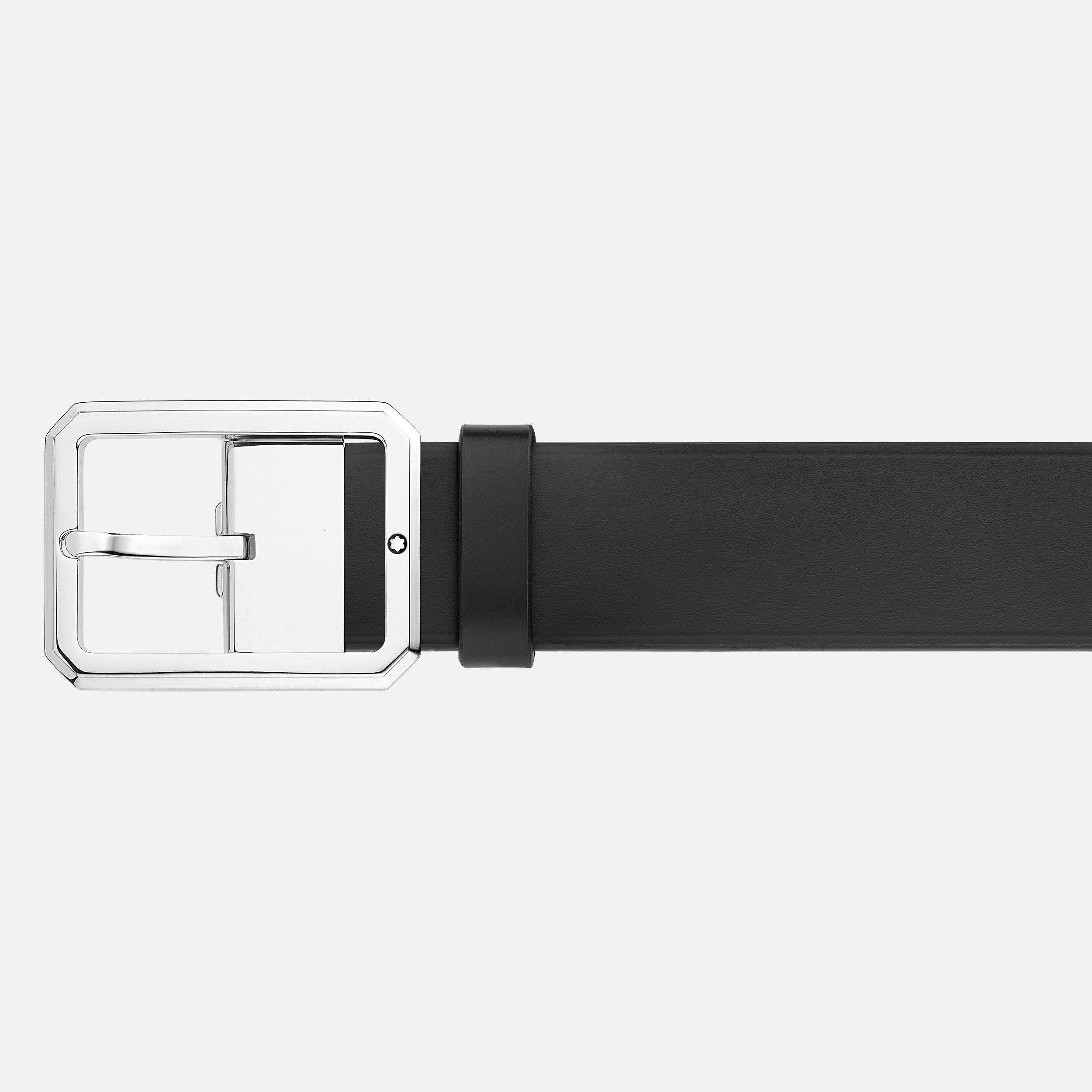 Blue/black 35 mm reversible leather belt - 2