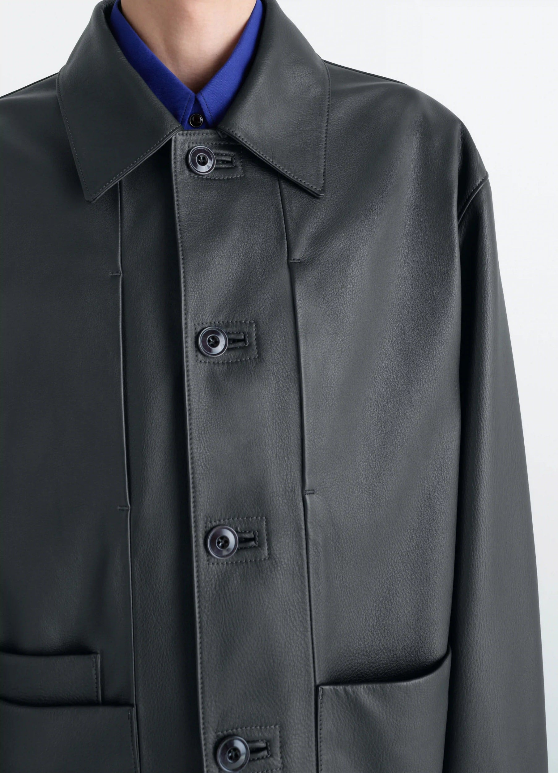 LEATHER WORKWEAR JACKET - 5