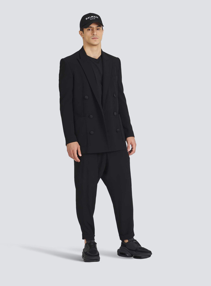 Balmain Eco-designed double-breasted crepe blazer outlook