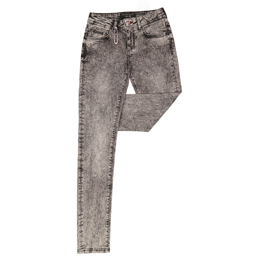 Philipp Plein Storm Grey Denim 5 Pocket Pants - 7