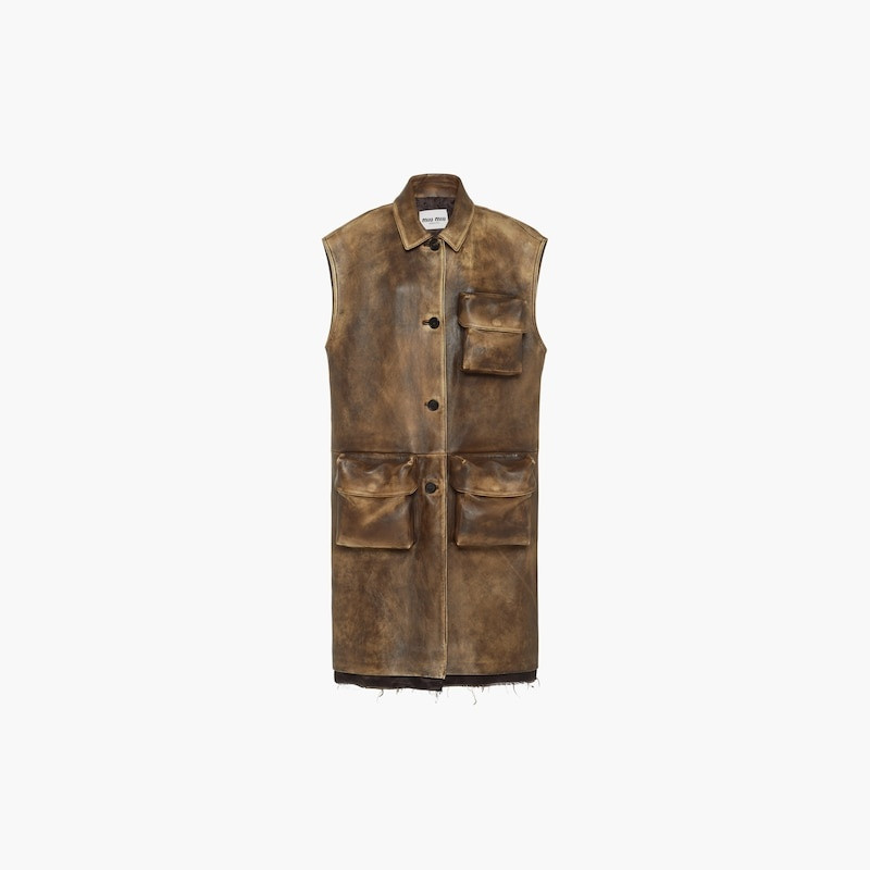 Miu Miu Nappa leather vest outlook
