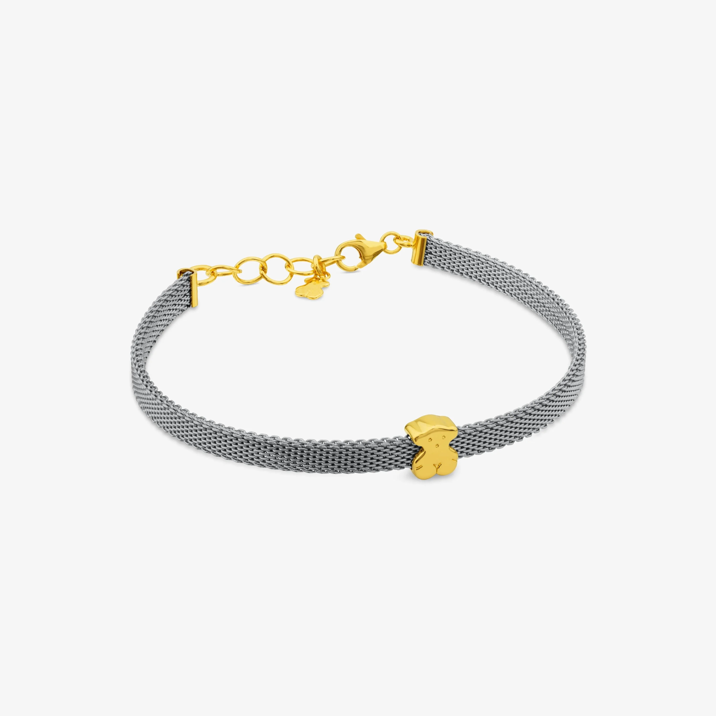 Steel and 18K solid gold Icon Mesh Bracelet - 1