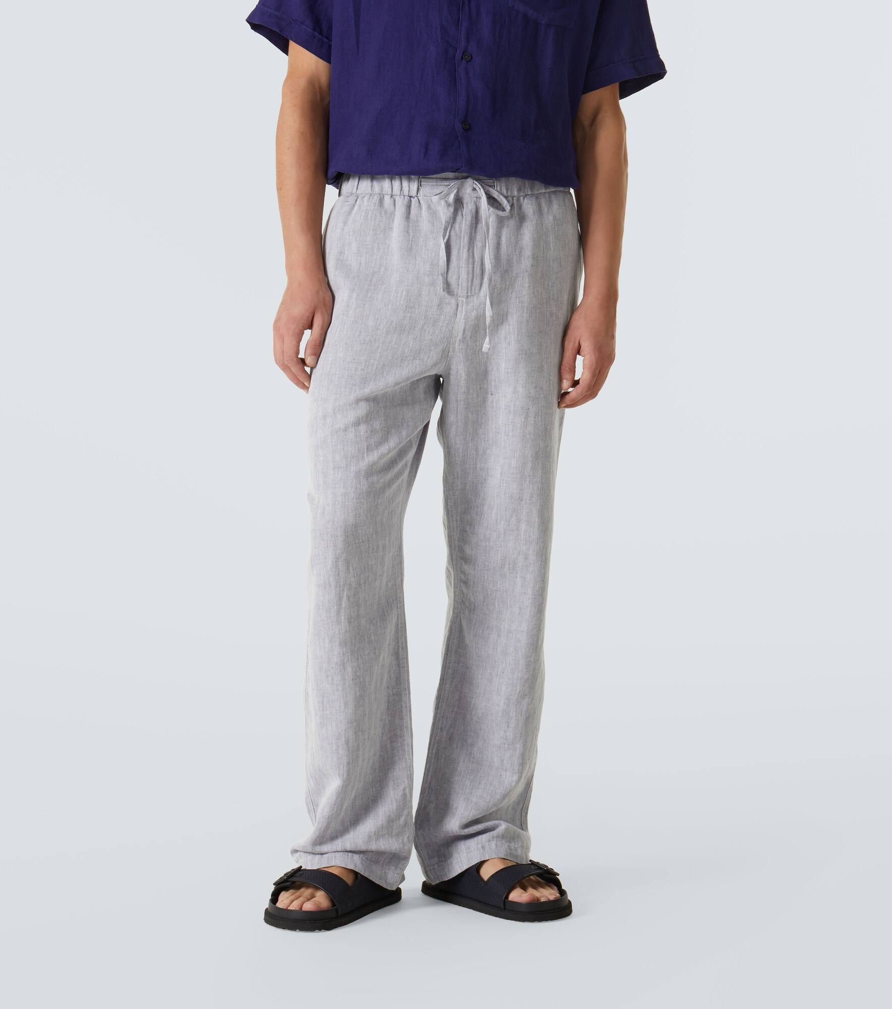 Rocha cotton and linen wide-leg pants - 3