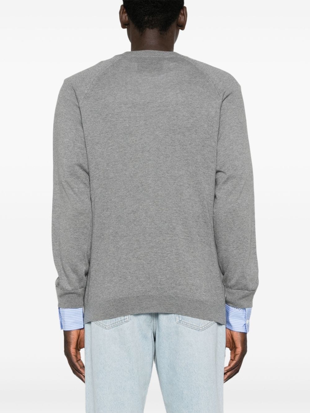 layered-details knitted cardigan - 4