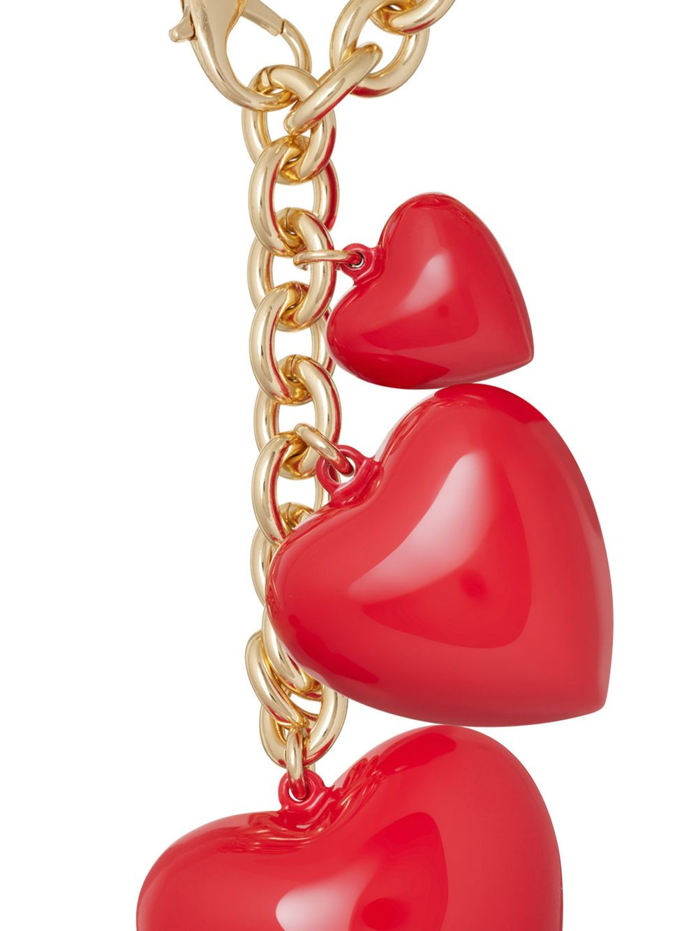 The Puffy Triple Heart bag charm - 2