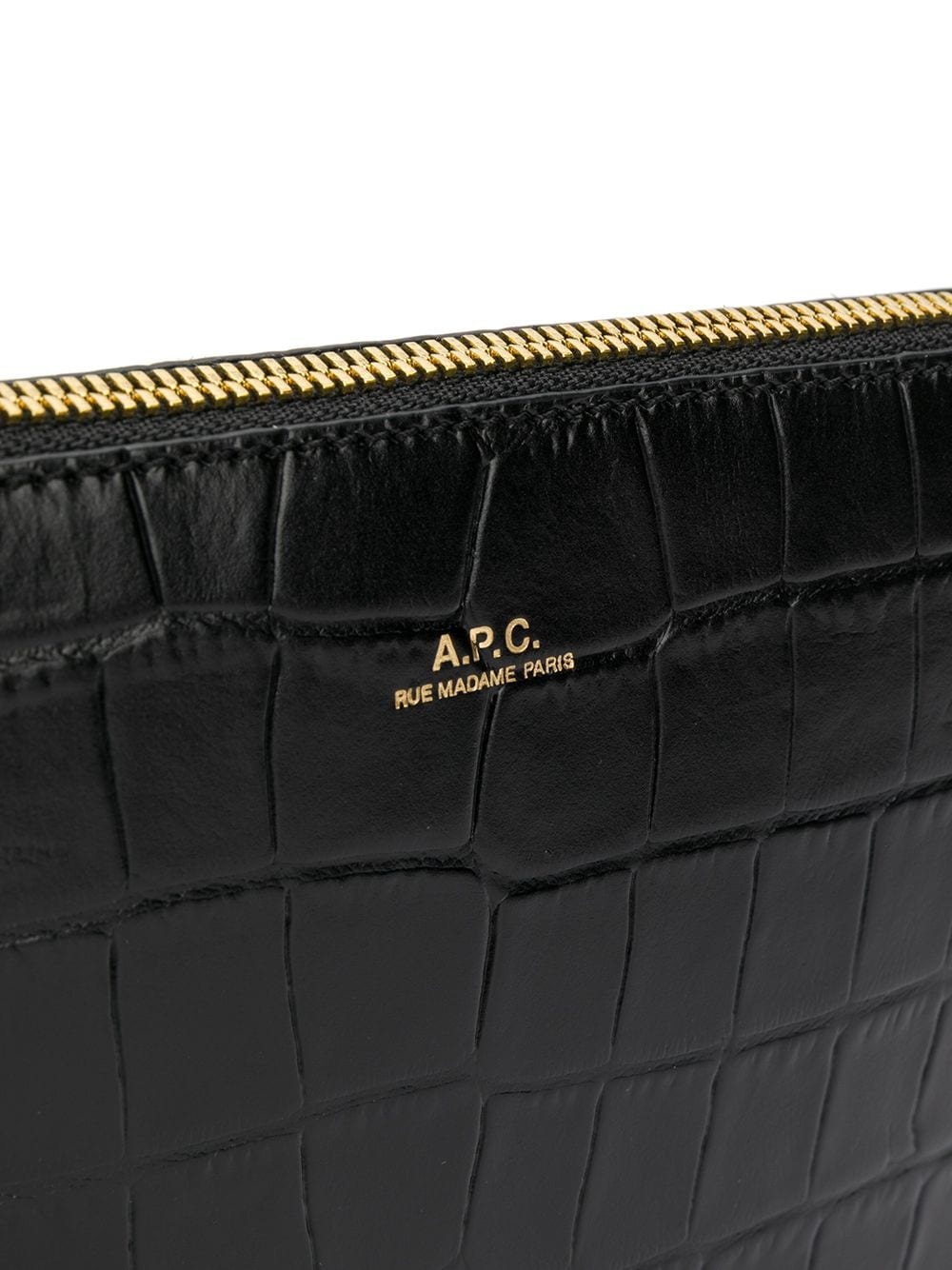 crocodile embossed clutch - 4