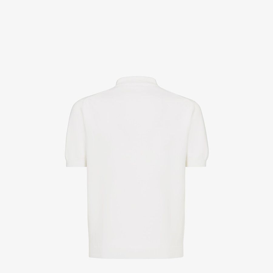 White cotton polo shirt - 2