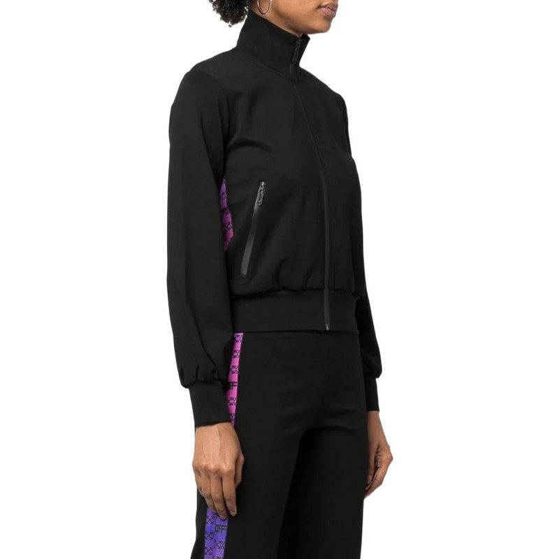 (WMNS) Off-White Monogram-Band Track Jacket 'Black' OWVL028F22JER0011000 4