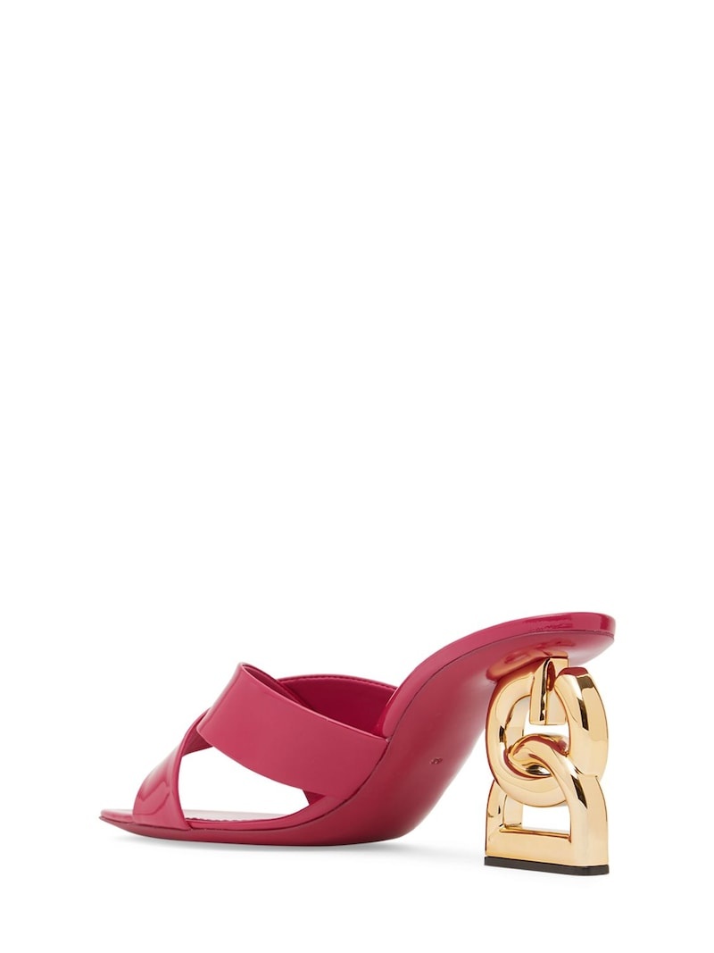 75mm Patent leather mules sandals - 3