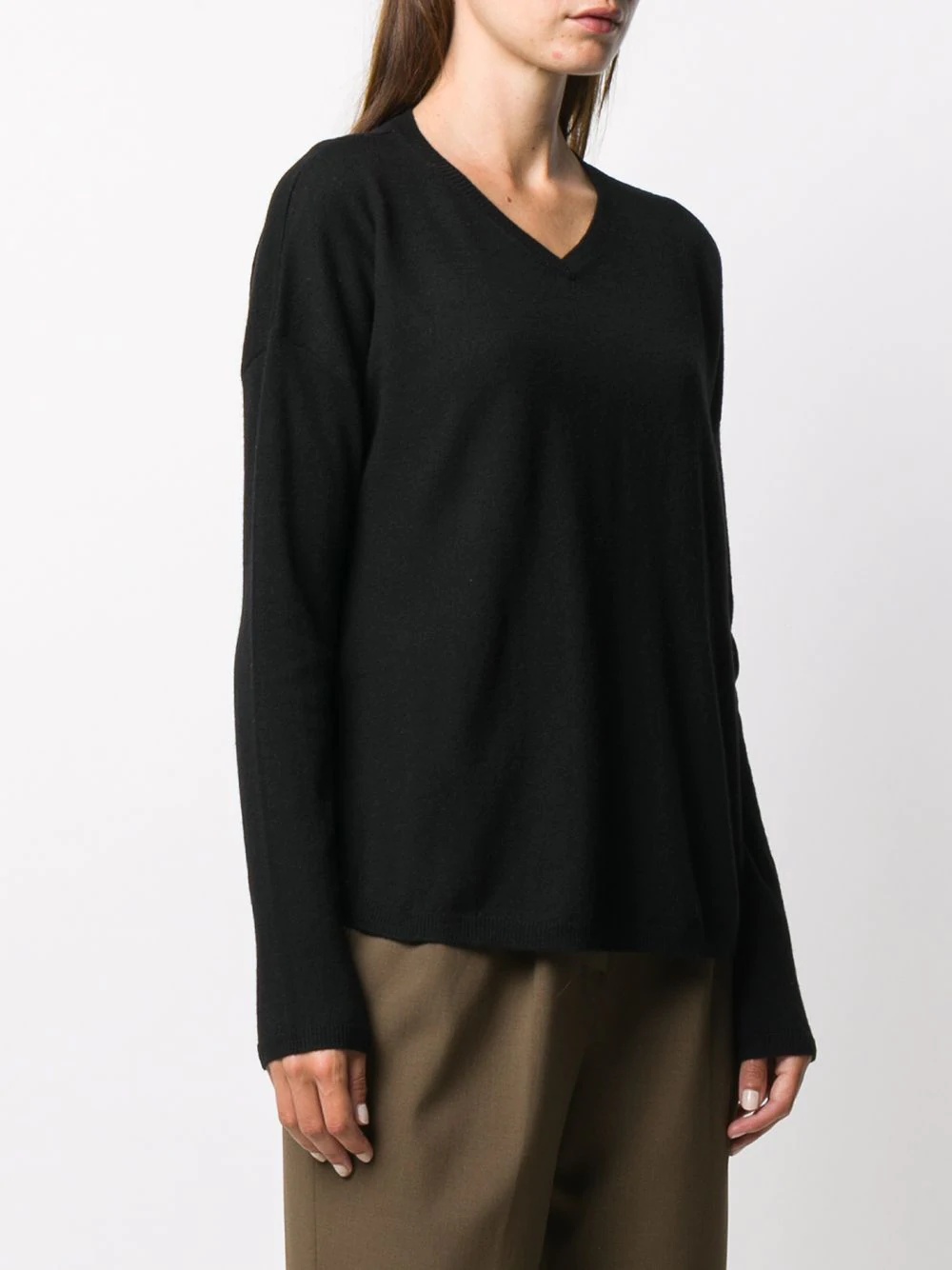 V-neck wool jumper - 3