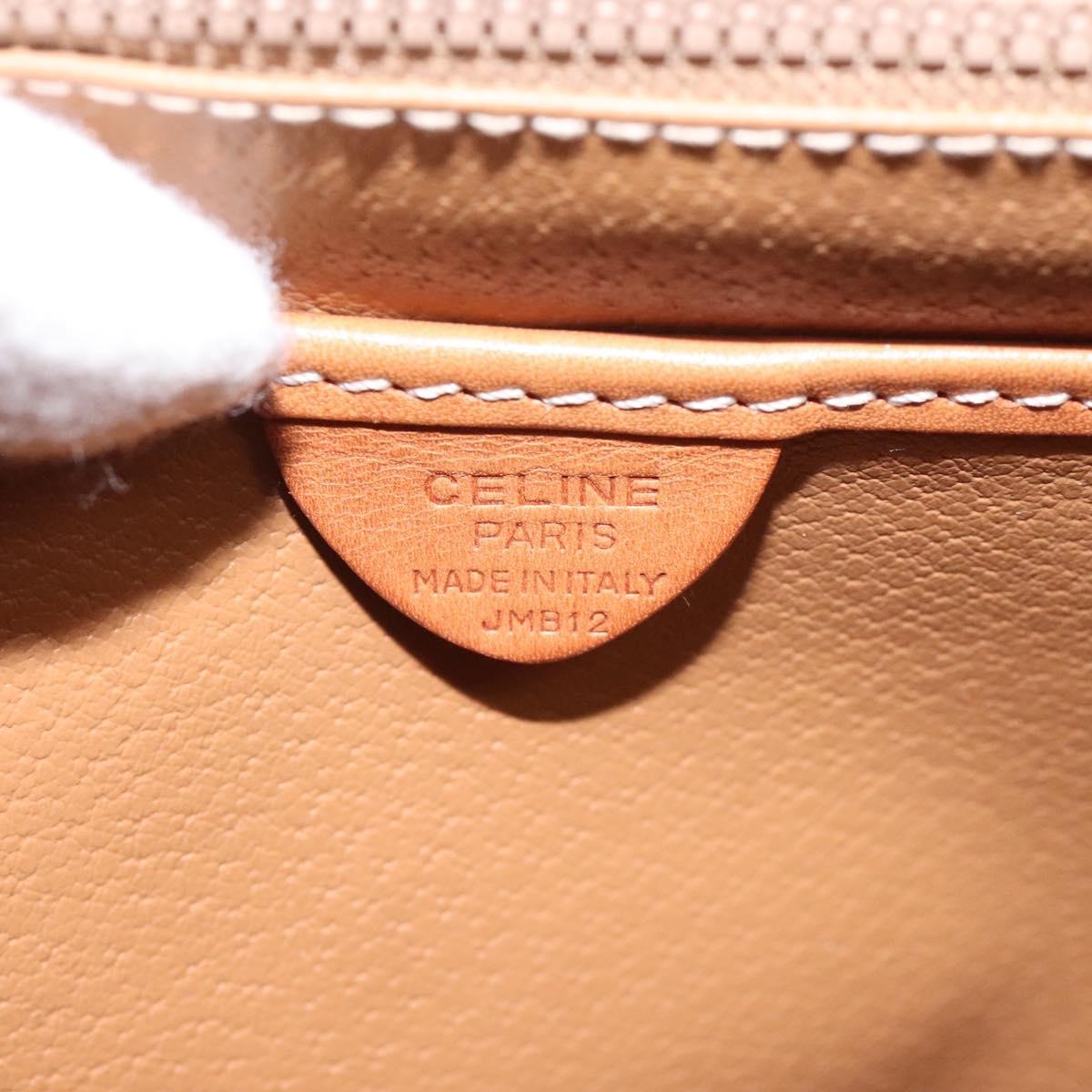 CELINE Macadam Canvas Hand Bag Pvc Brown Gold - 12