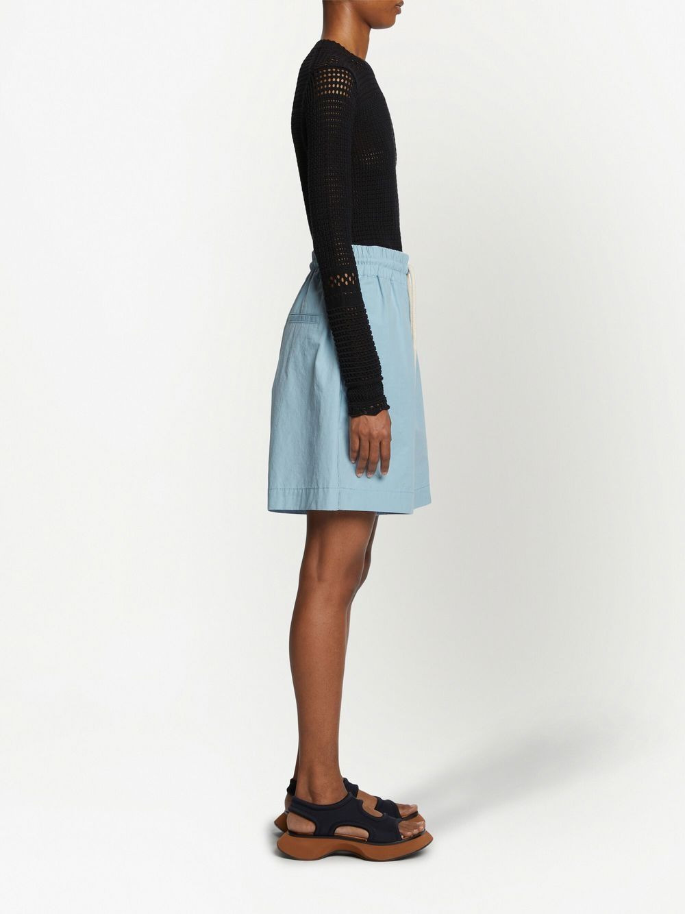 drawstring knee-length shorts - 3