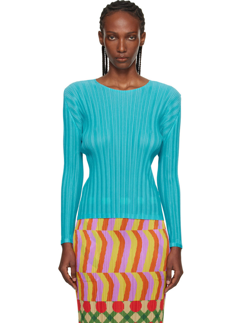 Blue Rib Pleats January T-shirt 1