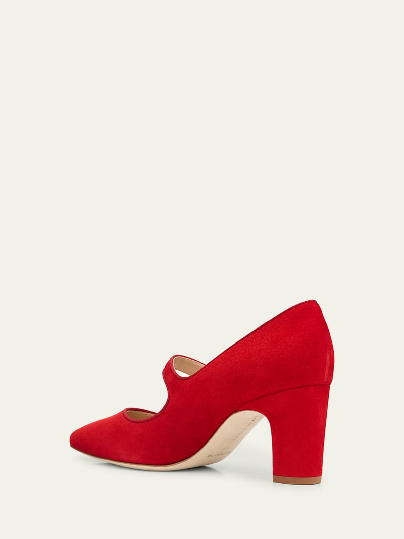 Manolo Blahnik Campariba Kid Suede Pumps outlook
