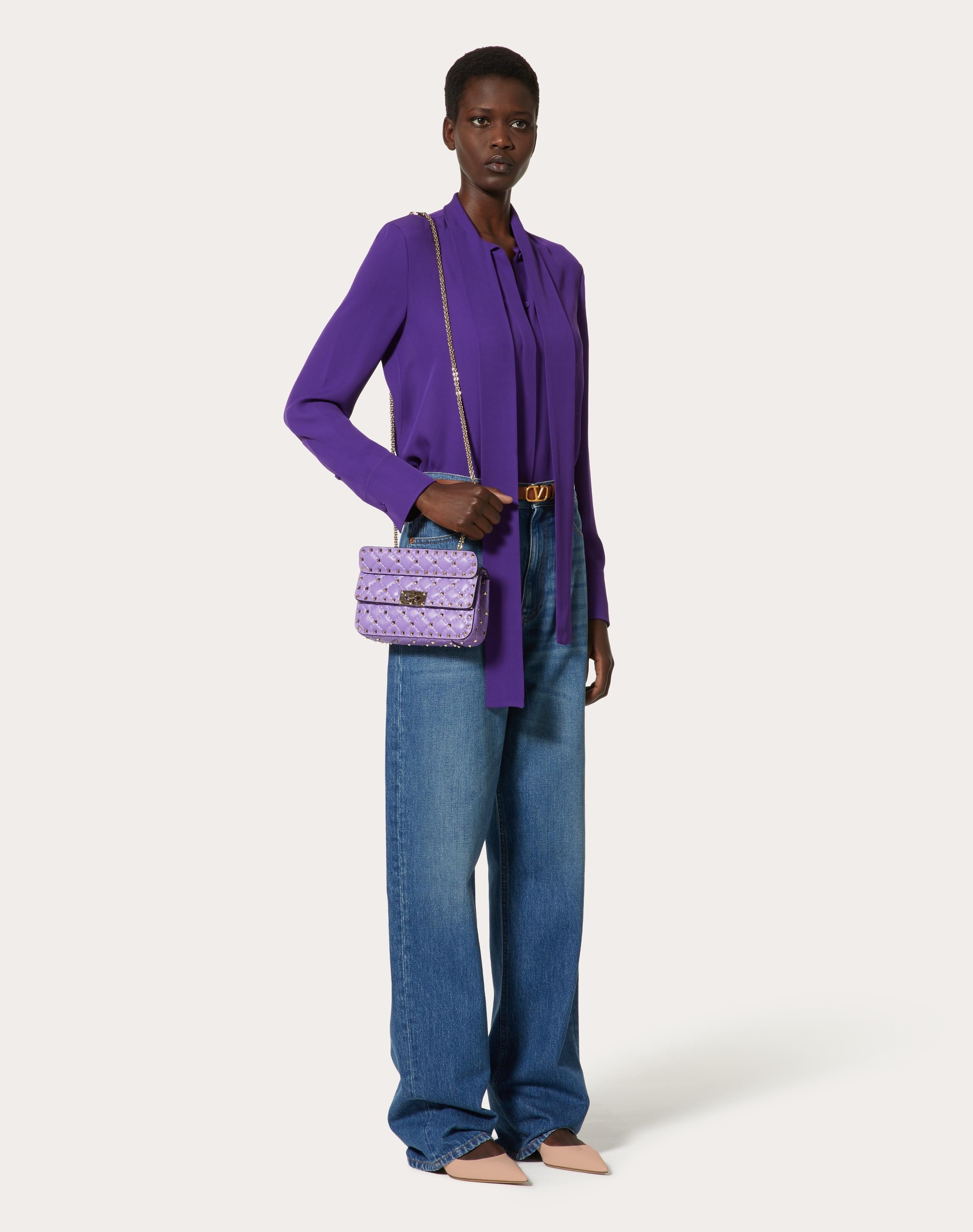 SMALL NAPPA ROCKSTUD SPIKE BAG - 2