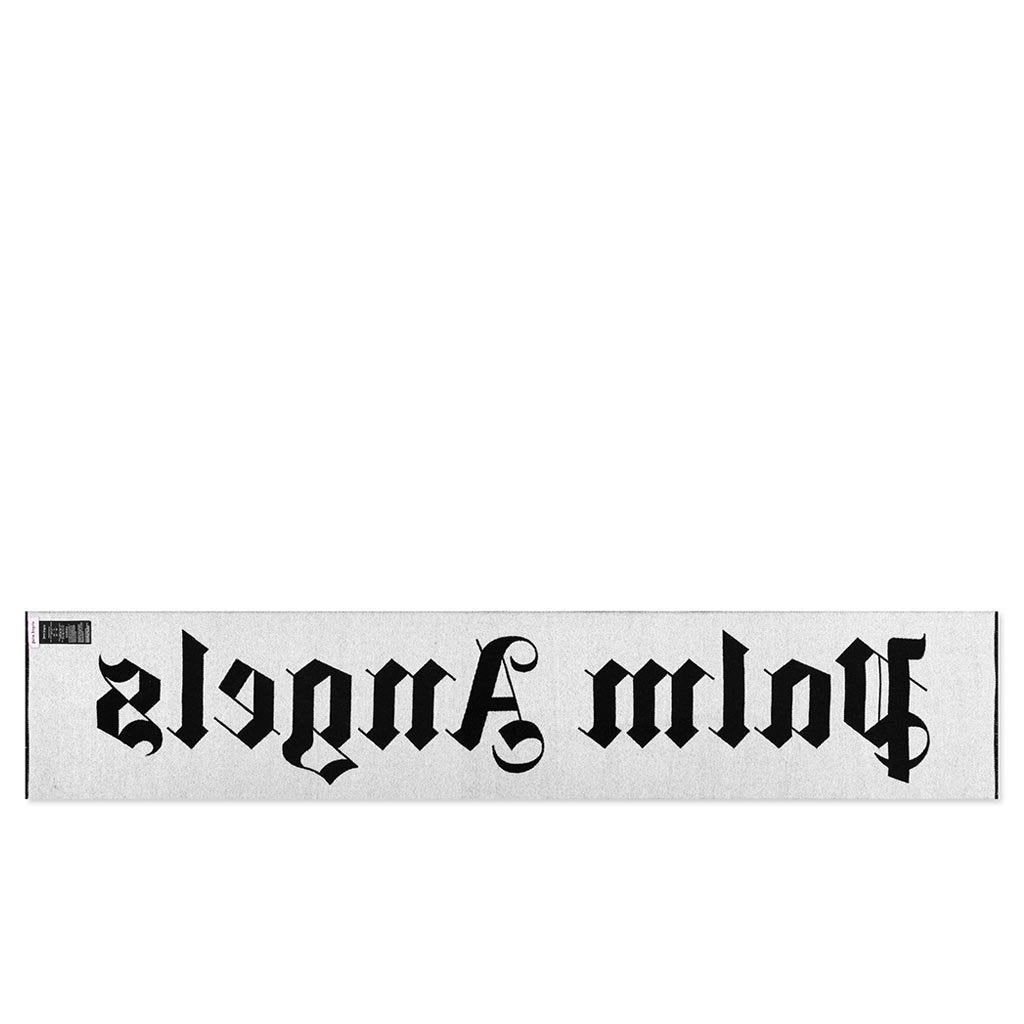 PALM ANGELS ICONIC LOGO SCARF - BLACK/WHITE - 2