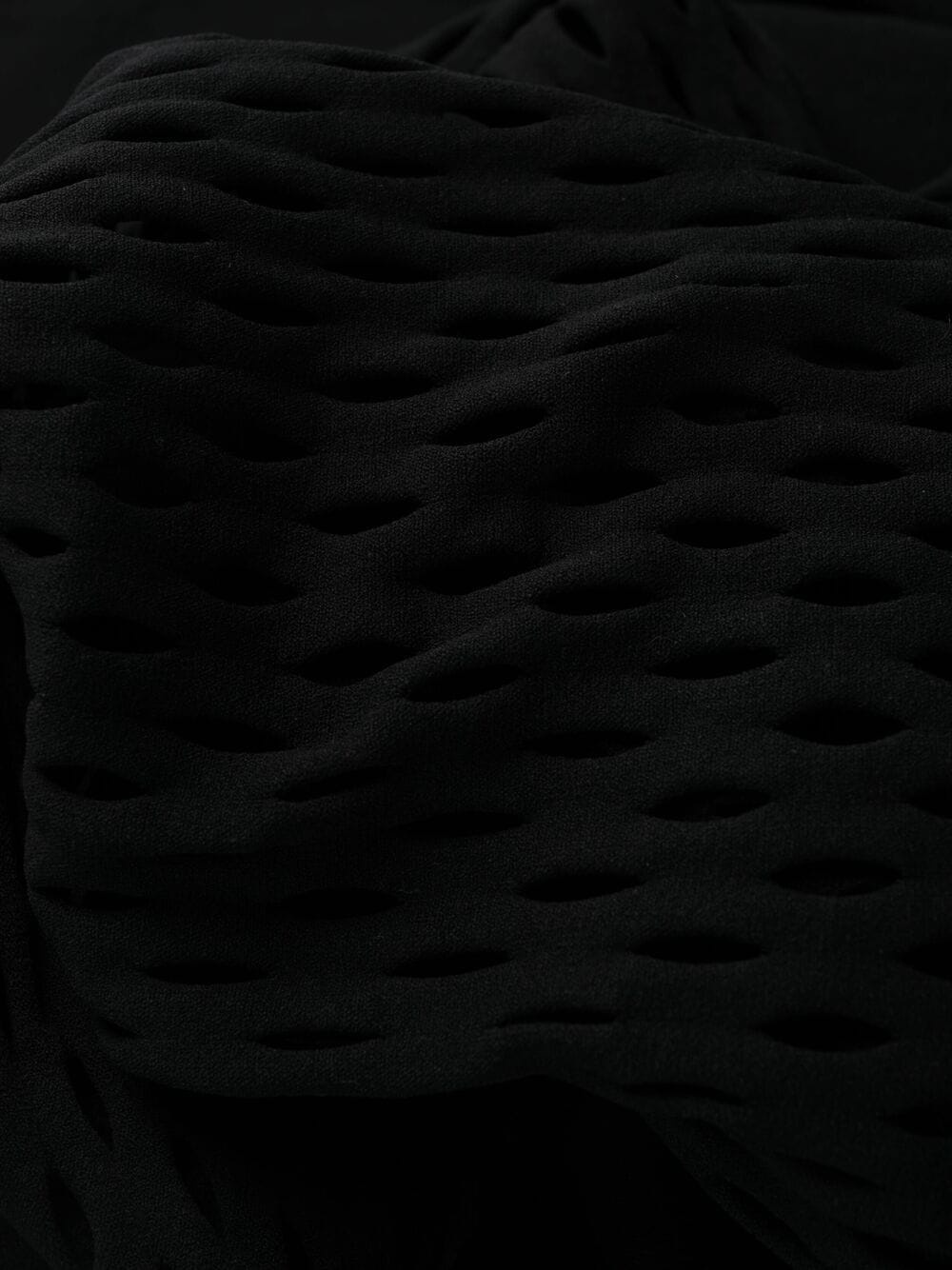 long-sleeved mesh short dress - 7