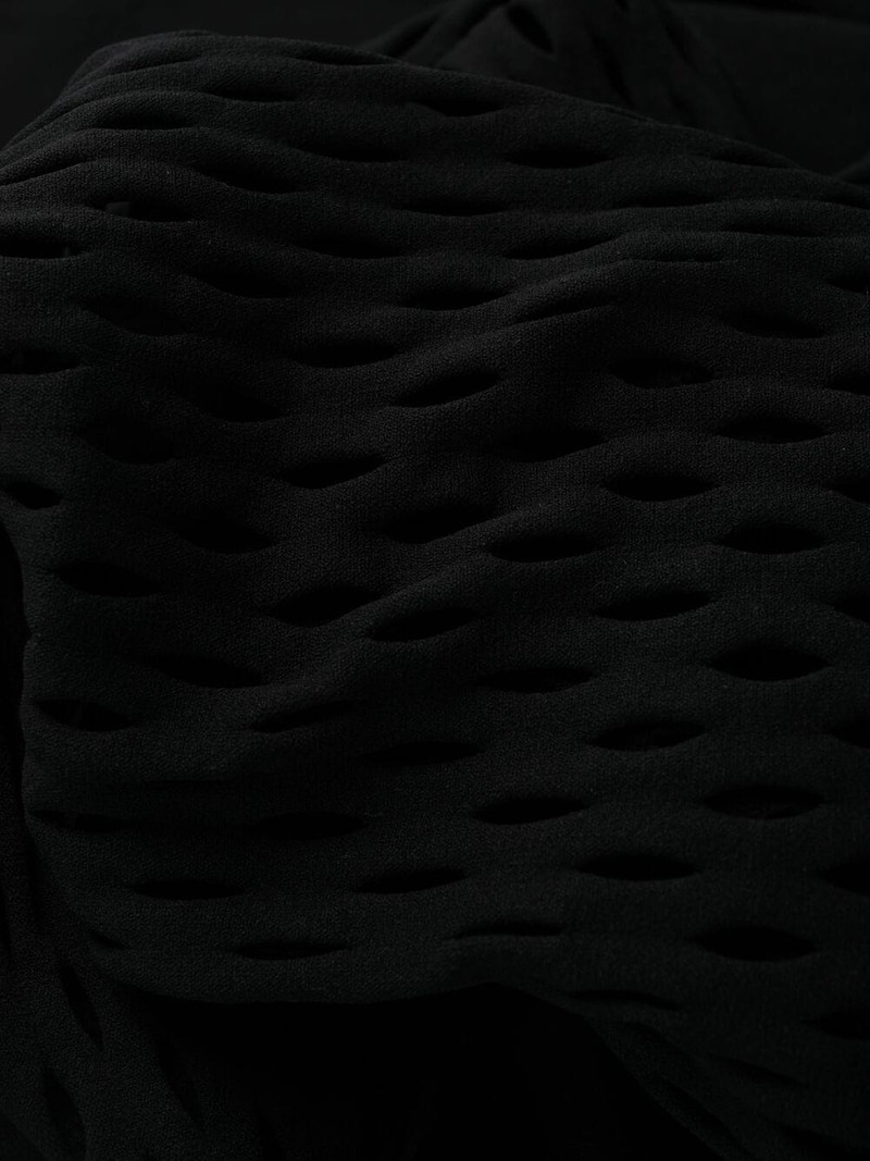 long-sleeved mesh short dress 7