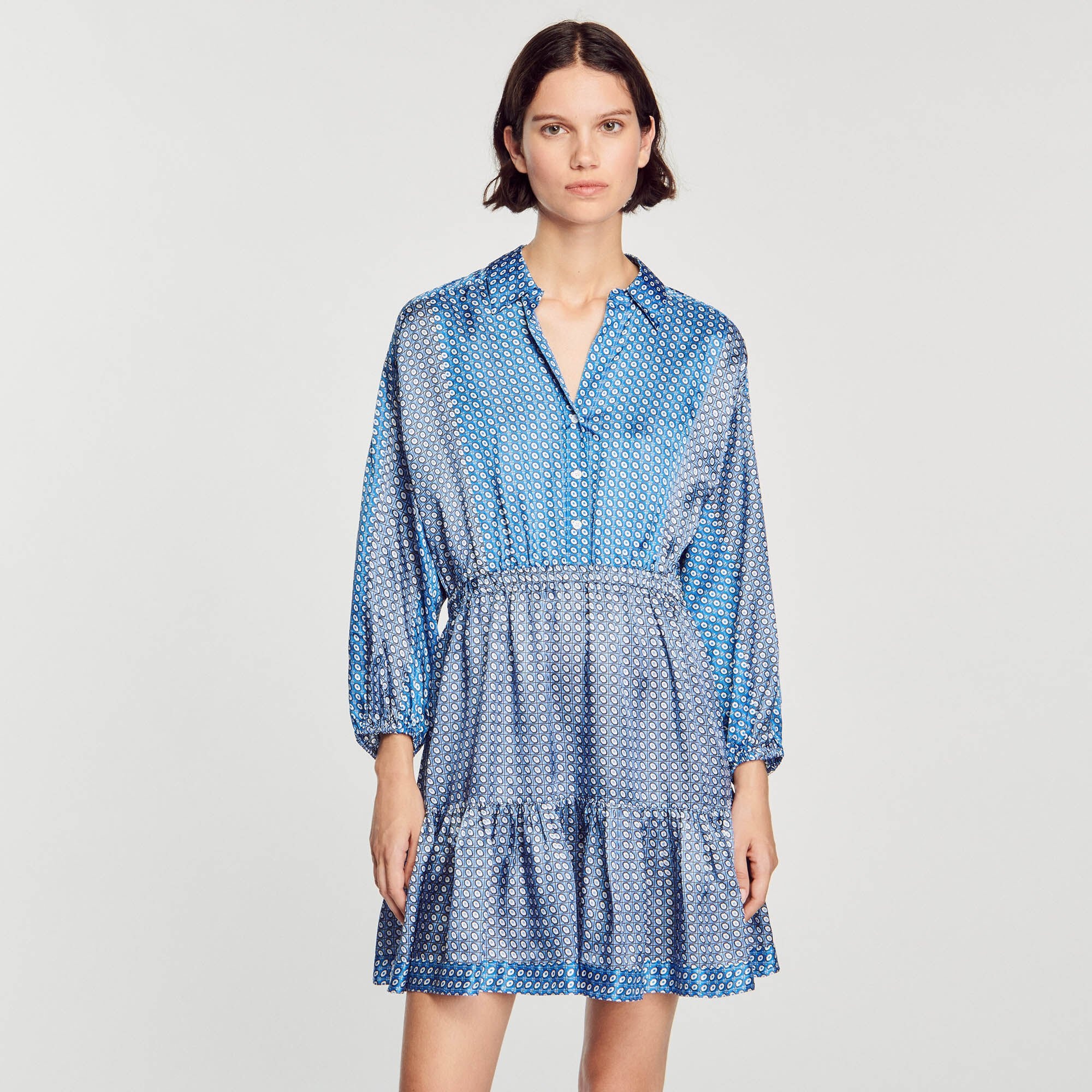 SHORT TIE-PRINT DRESS - 5
