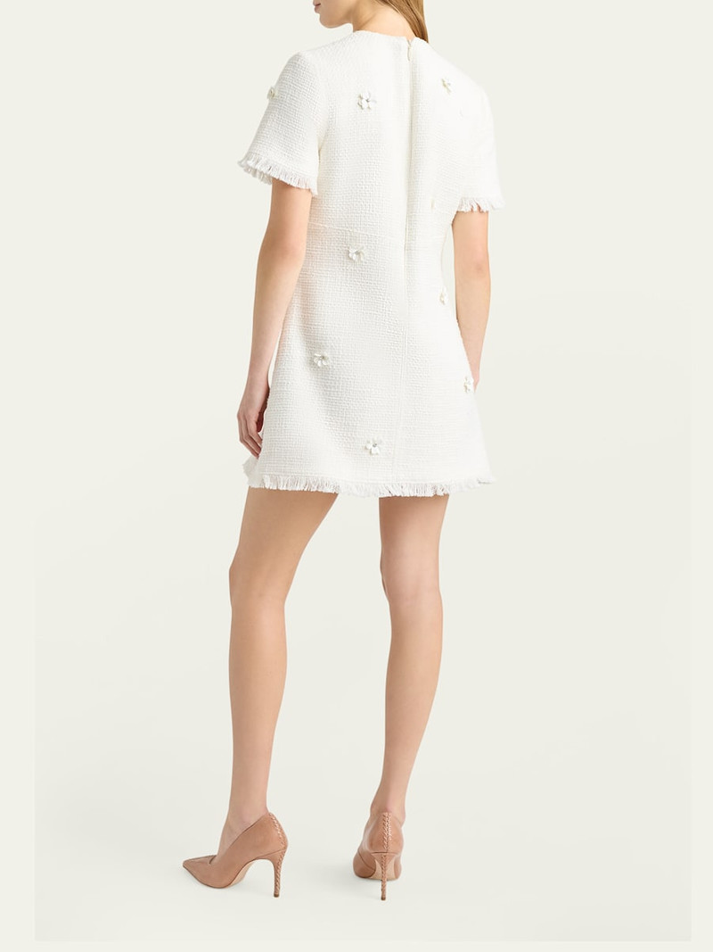 Crunchy Flower Tweed Mini Dress 3