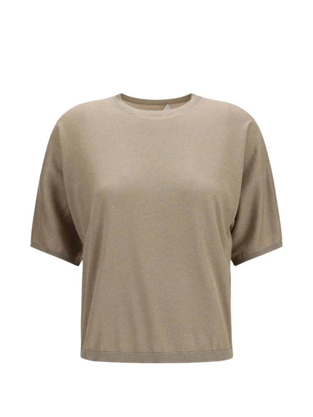 short-sleeve round-neck sweater - 1