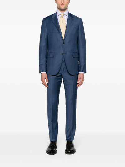 ZEGNA plaid-check single-breasted suit outlook