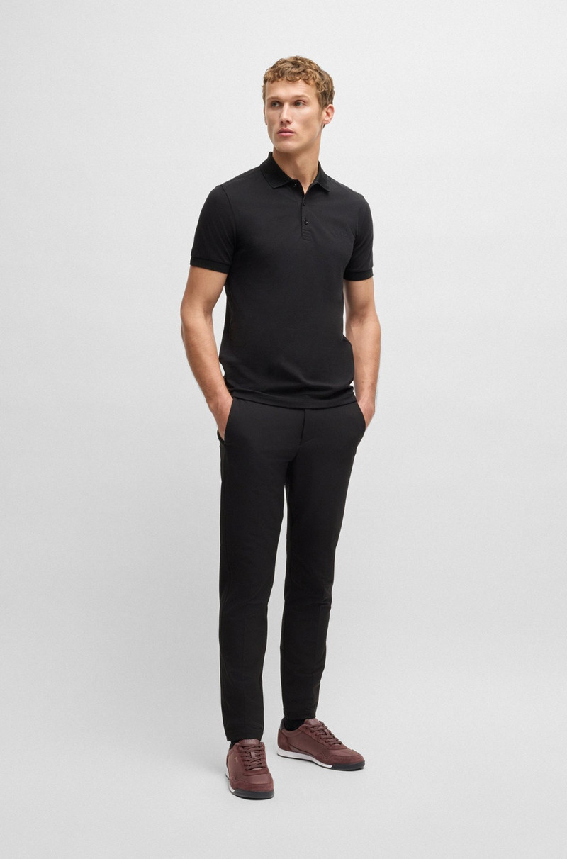 BOSS MIXED-MATERIAL LACE-UP TRAINERS WITH SUEDE TRIMS outlook