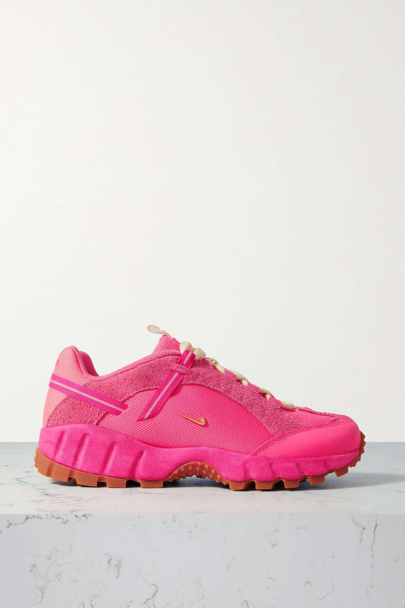 + Jacquemus Air Humara leather-trimmed suede and mesh sneakers - 1
